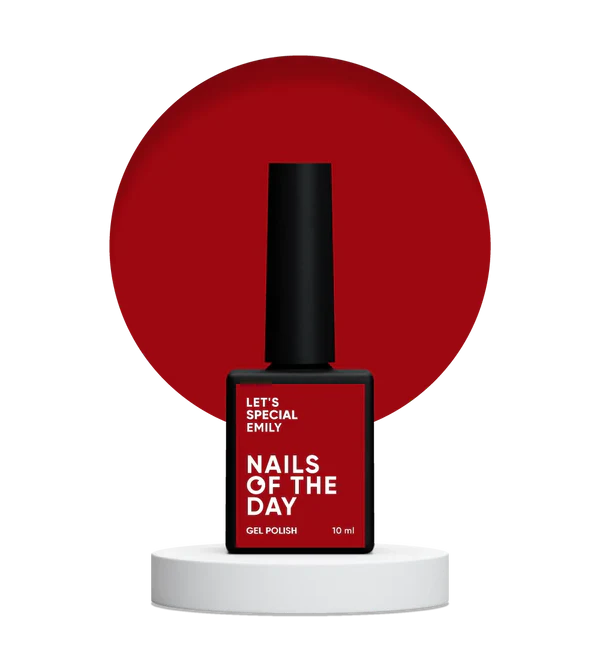 NAILSOFTHEDAY Let's Special Emily - deep red one-coat gel nail polish, 10 ml 