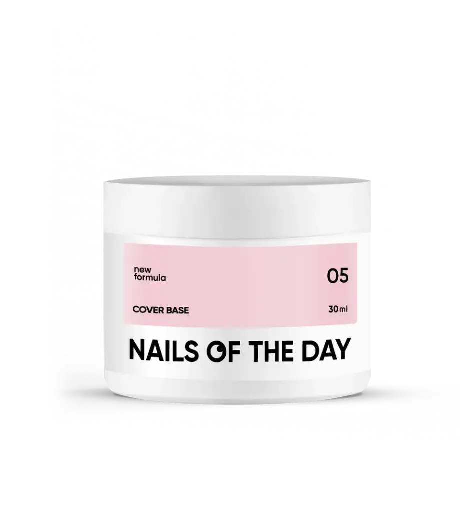 Nailsoftheday Cover base NEW Formula 05 — cold-caramel camouflage base coat for nails, 30 ml 