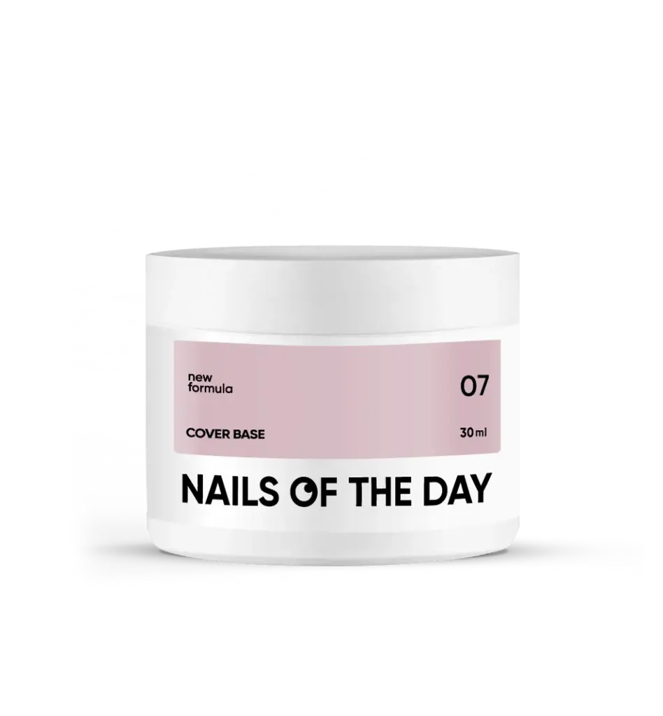 Nailsoftheday Cover base NEW Formula 07 — camouflage base coating for nails in latte color, 30 ml 
