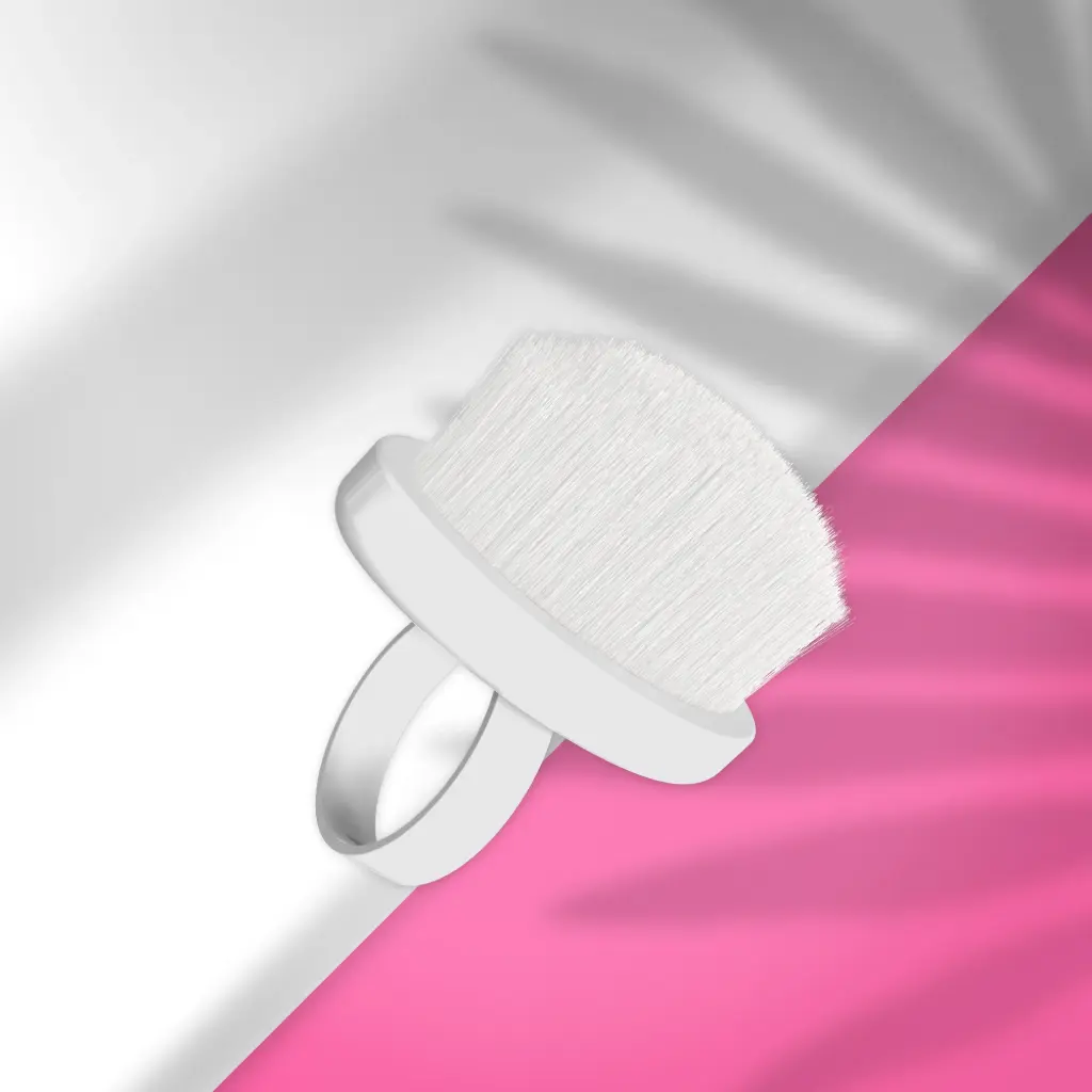 Finger ring manicure brush for dust removal EXPERT 03 mini (10 pcs) 