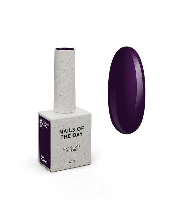NAILSOFTHEDAY Gel Polish Montana — dark purple gel polish, one-coat coverage, 10 ml