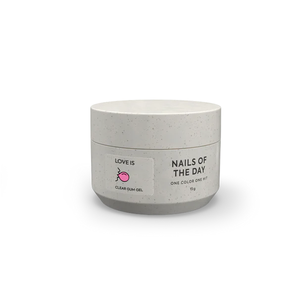 NAILSOFTHEDAY Love is Clear — Gel Gum Transparente para Diseños Voluminosos en Uñas, 15 g