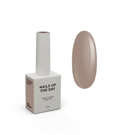 NAILSOFTHEDAY Let’s Special Pantone2025/9 — cool coffee-beige gel polish that provides full coverage in one coat, 10 ml.