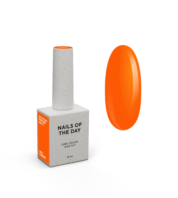 NAILSOFTHEDAY Let’s Special Pantone2025/2 — bright neon orange gel polish that provides full coverage in one coat, 10 ml.