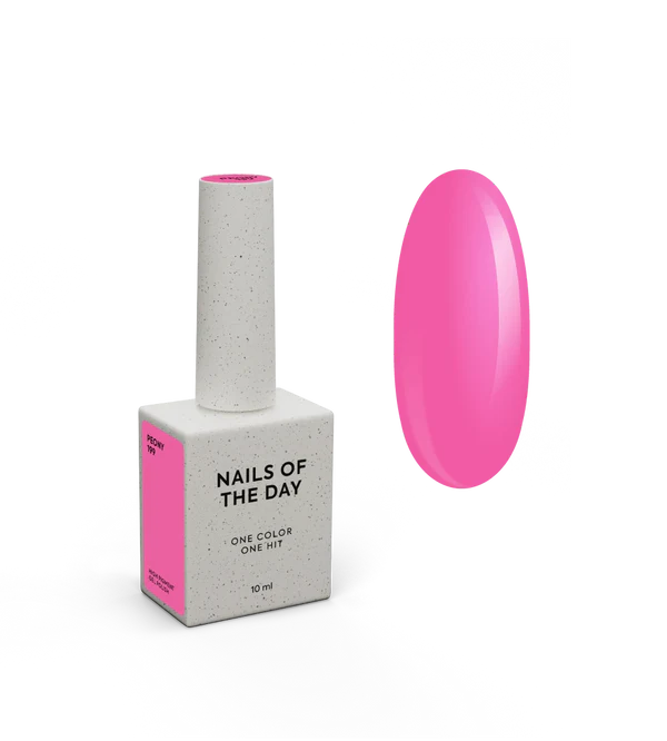 NAILSOFTHEDAY Gel Polish Peony — warm, rich pink gel polish, offering full coverage in one coat, 10 ml.
