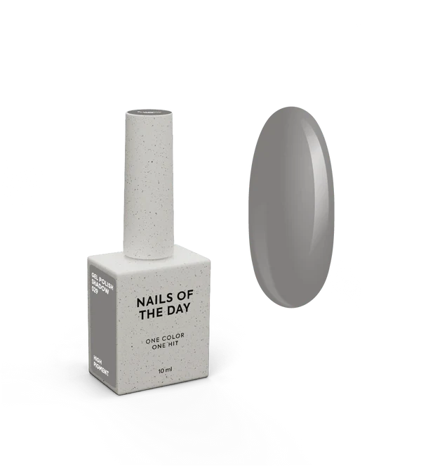 NAILSOFTHEDAY Let's special Shadow — light gray gel nail polish covering one layer, 10 ml