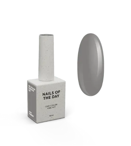 NAILSOFTHEDAY Let's special Shadow — light gray gel nail polish covering one layer, 10 ml