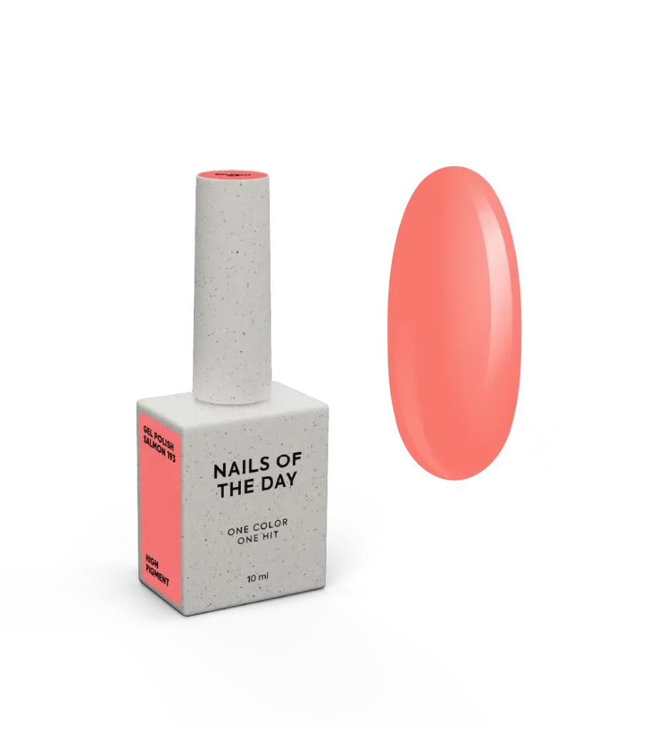 NAILSOFTHEDAY Let's special Salmon — special salmon gel nail polish overlapping in one layer, 10 ml