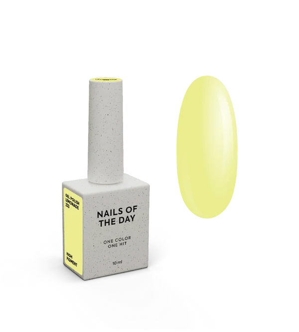 NAILSOFTHEDAY Let's special Lemonade — lemon pastel gel polish for nails covering in one layer, 10 ml