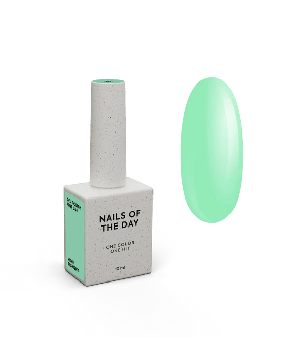 NAILSOFTHEDAY Let's special Mint — mint gel polish for nails covering in one layer, 10 ml