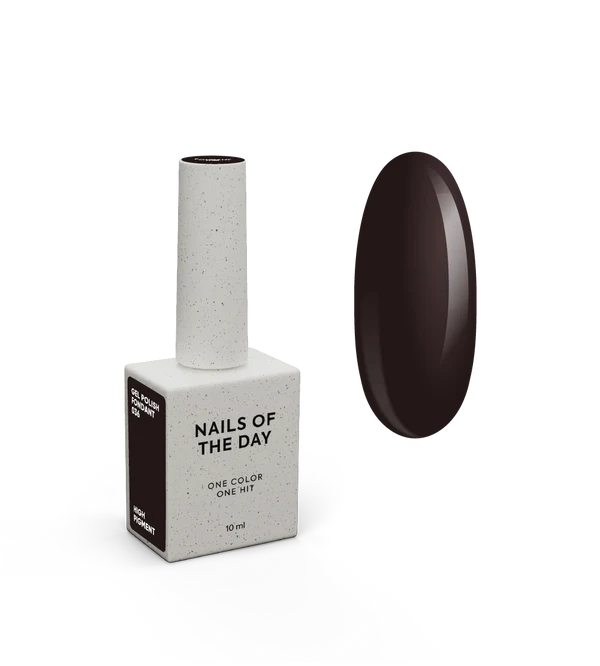 NAILSOFTHEDAY Gel Polish Fondant — dark brown gel polish, one-coat coverage, 10 ml