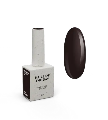 NAILSOFTHEDAY Gel Polish Fondant — dark brown gel polish, one-coat coverage, 10 ml