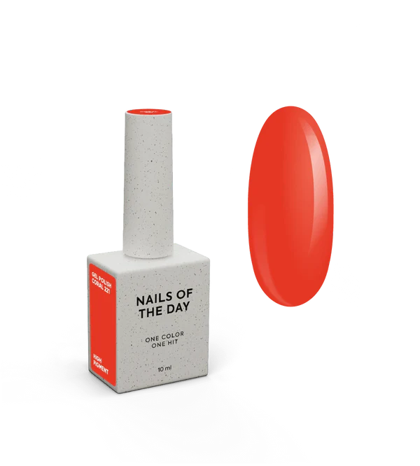 NAILSOFTHEDAY Let's special Coral - special coral gel polish overlapping in one layer, 10 ml