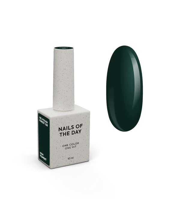NAILSOFTHEDAY Gel Polish Forest — dark green gel polish, one-coat coverage, 10 ml