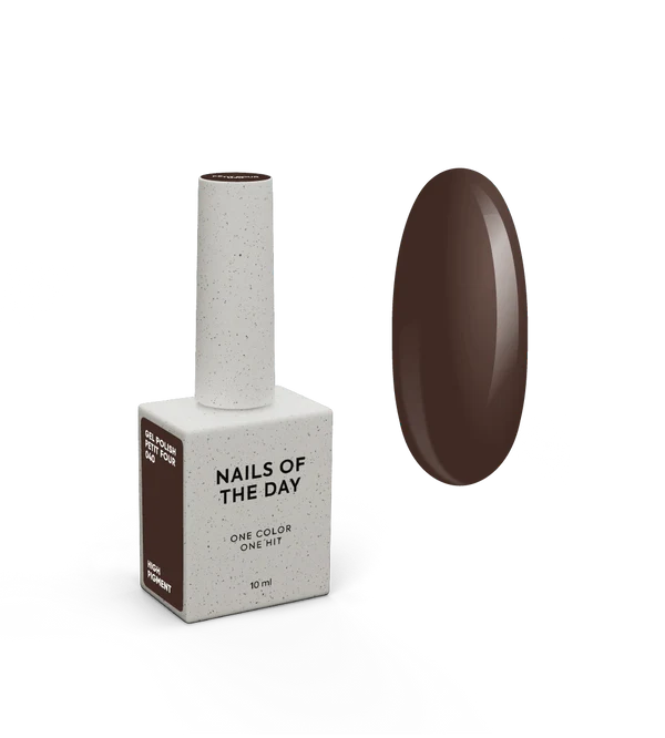 NAILSOFTHEDAY Let’s Special Petit Four — deep dark brown gel polish for nails, providing full coverage in a single layer, 10 ml.