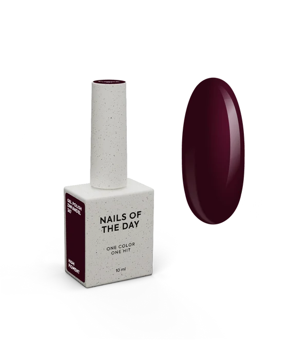 NAILSOFTHEDAY Gel Polish Zinfandel — dark burgundy gel polish, one-coat coverage, 10 ml