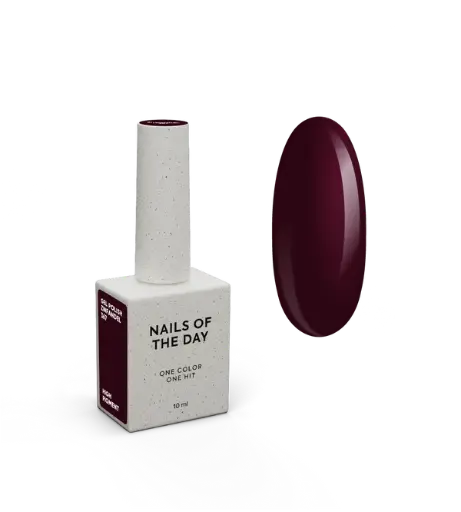 NAILSOFTHEDAY Gel Polish Zinfandel — dark burgundy gel polish, one-coat coverage, 10 ml