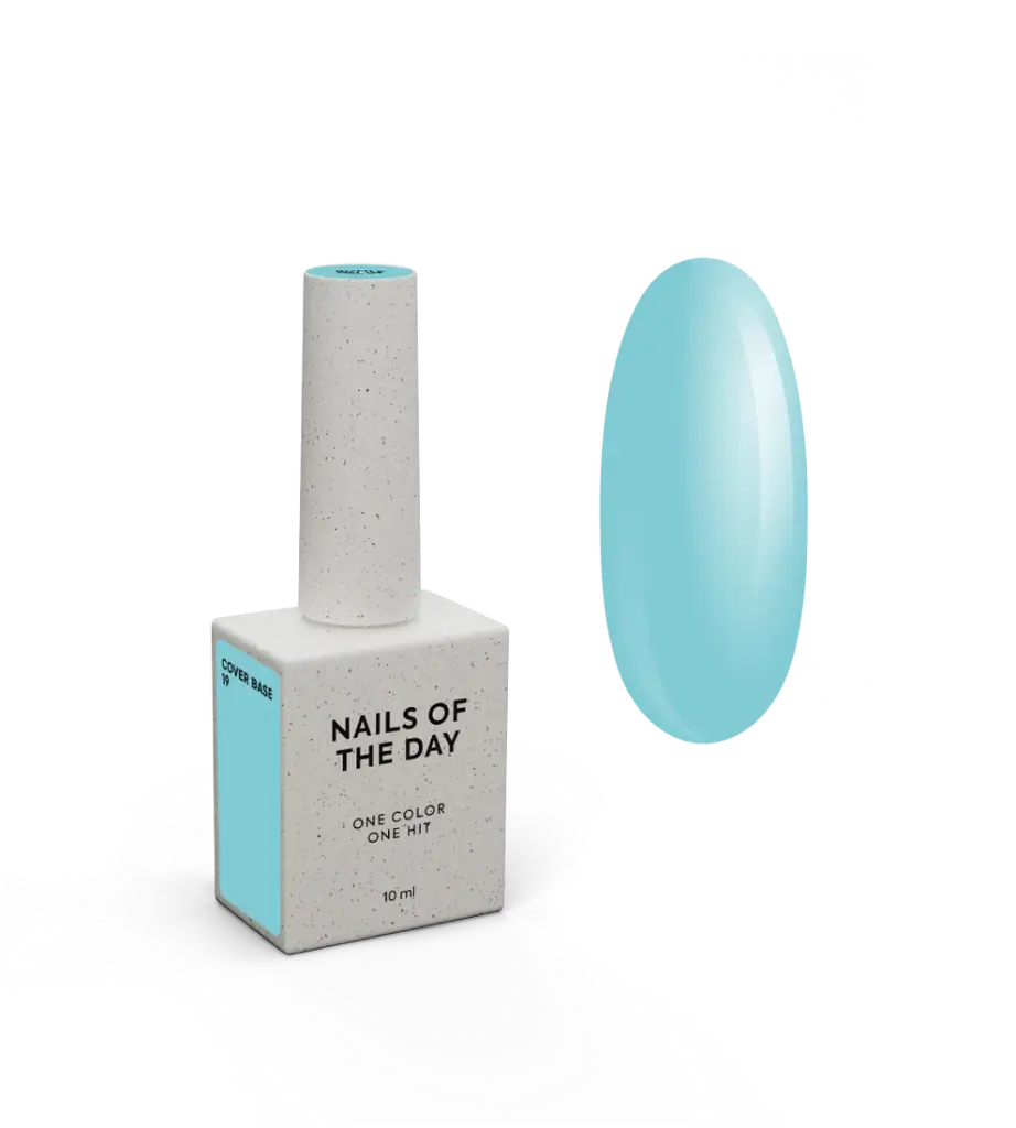 NAILSOFTHEDAY Cover Base NEW Formula 19 — azul suave, 10 ml