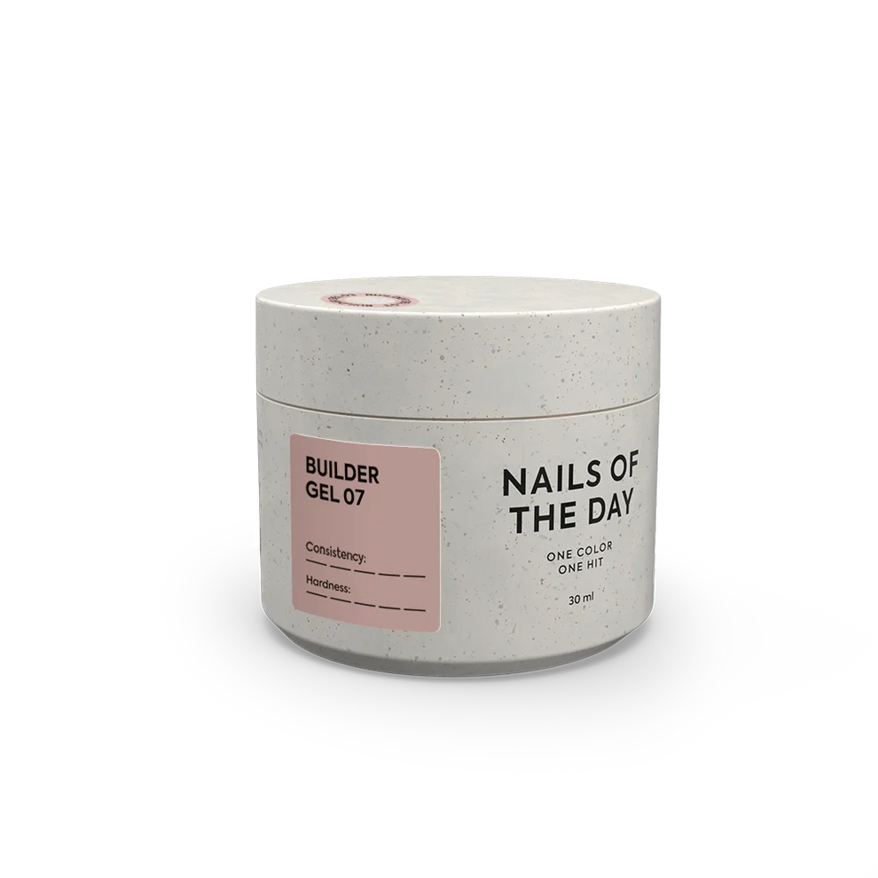 NAILSOFTHEDAY Builder Gel 07 — gel marrón para extensiones de uñas, 30 ml