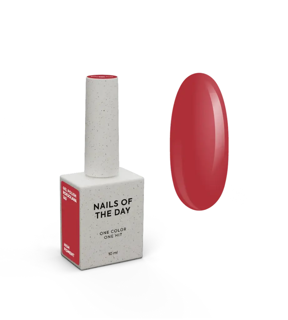 NAILSOFTHEDAY Gel Polish Roksolana — esmalte semipermanente rojo, cobertura en una sola capa, 10 ml
