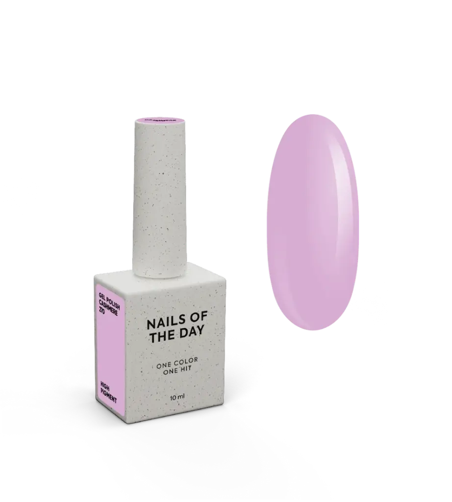 NAILSOFTHEDAY Gel Polish Cashmere — esmalte semipermanente lila pastel con cobertura en una capa, 10 ml