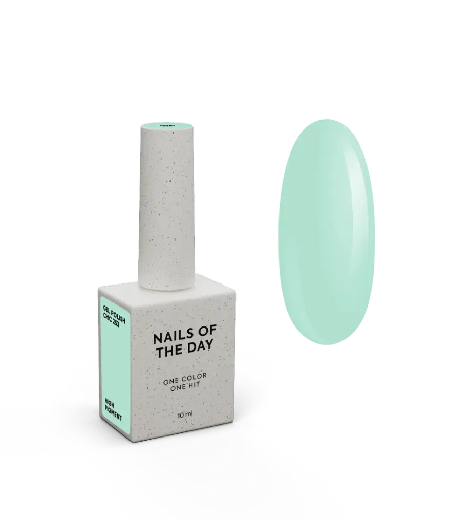 NAILSOFTHEDAY Gel Polish Chic — esmalte semipermanente turquesa pastel con cobertura en una capa, 10 ml