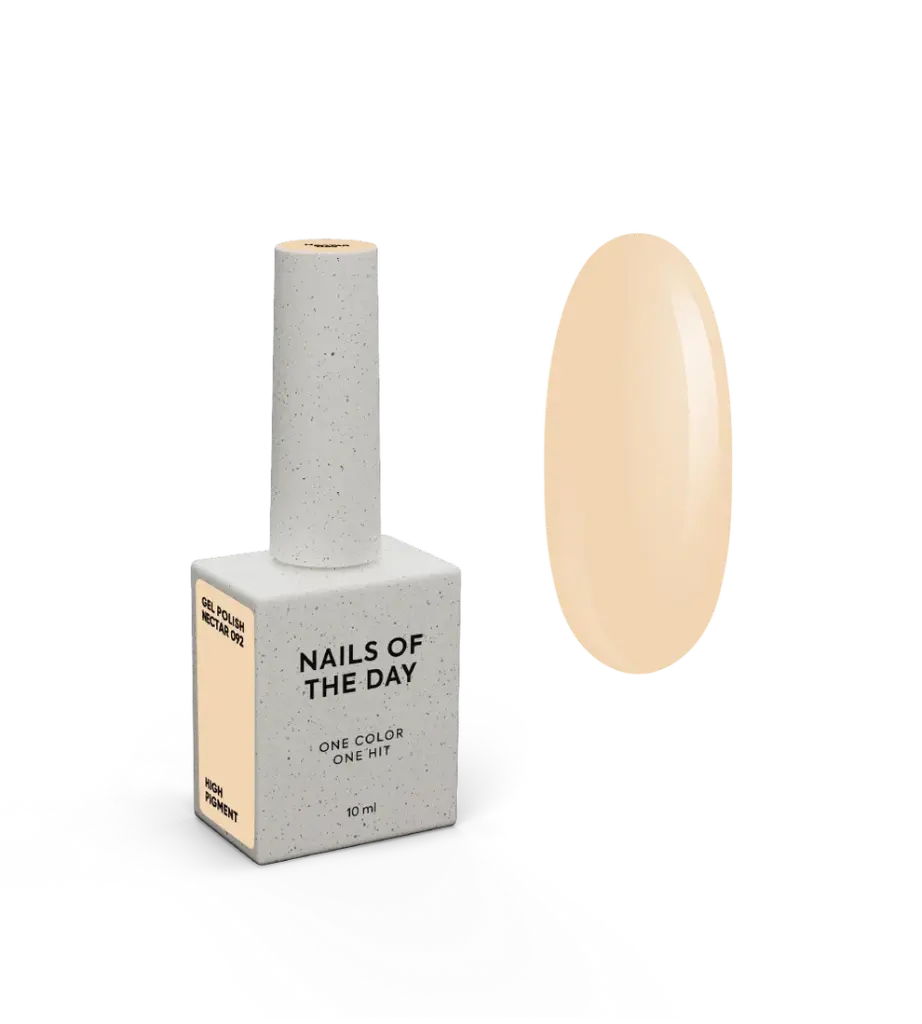 NAILSOFTHEDAY Gel Polish Nectar — esmalte semipermanente melocotón pastel con cobertura en una capa, 10 ml