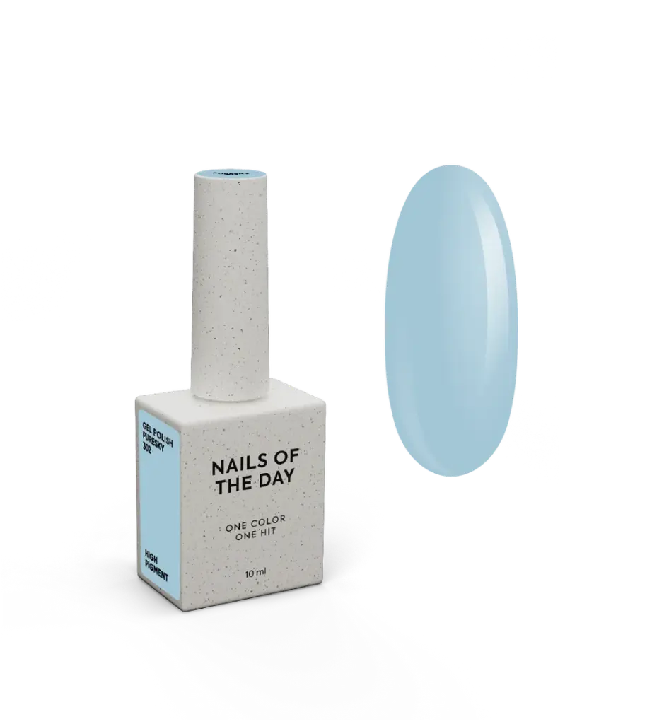NAILSOFTHEDAY Gel Polish Puresky — esmalte semipermanente azul cielo pastel con cobertura en una capa, 10 ml