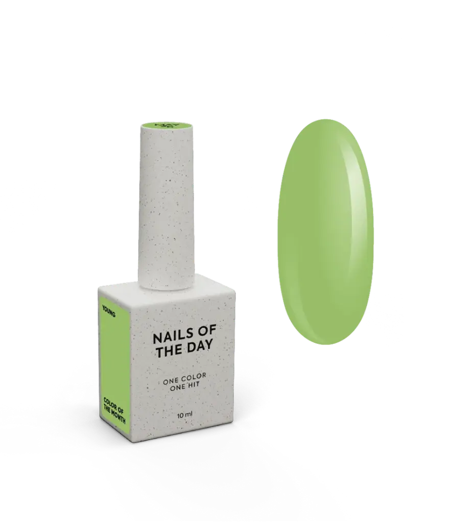 NAILSOFTHEDAY Color del Mes Mayo 2026 Young — oliva, cobertura en una capa, 10 ml