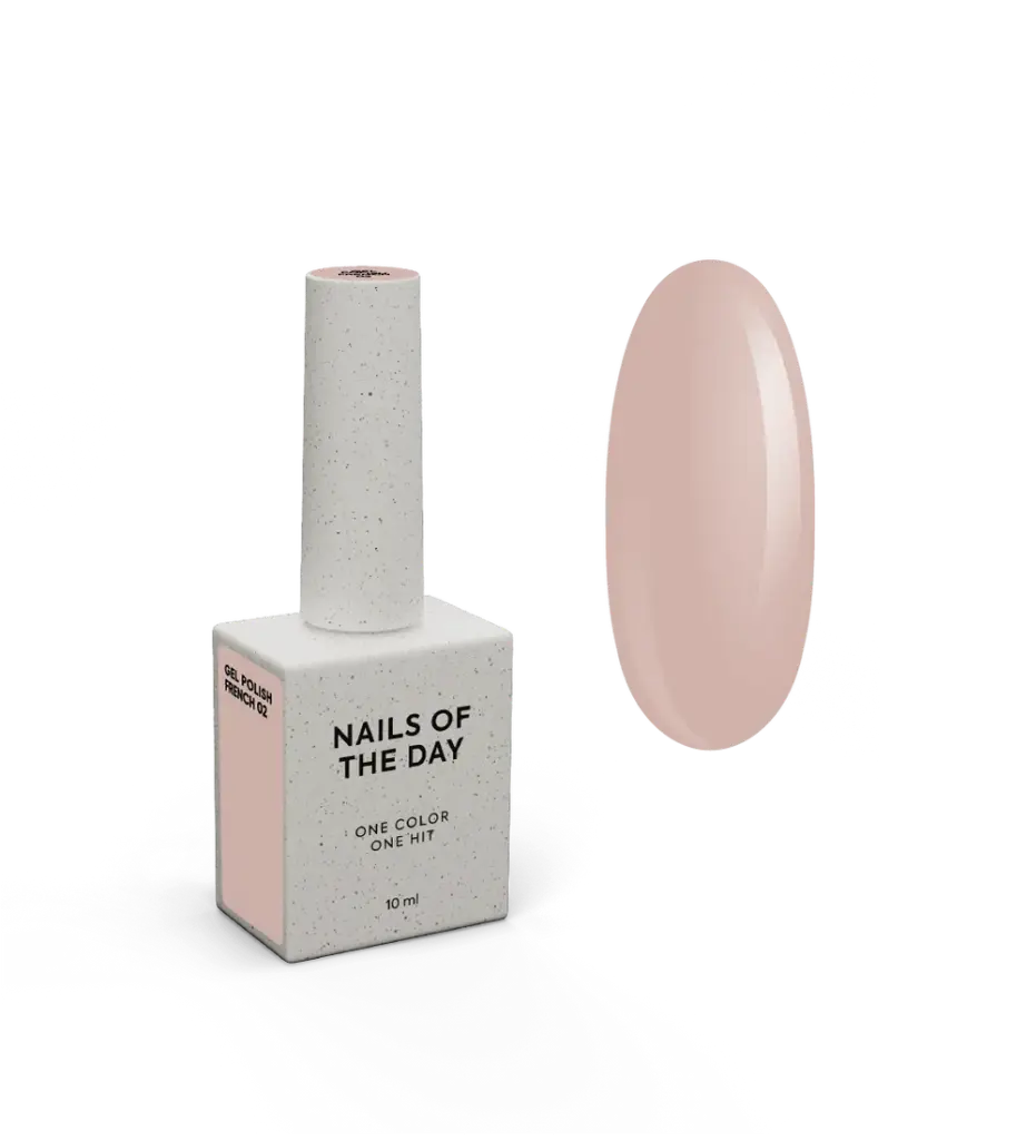 NAILSOFTHEDAY Gel Polish French 02 — esmalte semipermanente beige nude con nivel reducido de pigmentación, 10 ml