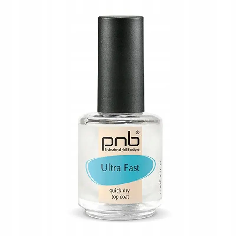 PNB Ultra Fast Top Coat Secado Rápido 15 ml – Tratamiento para Uñas