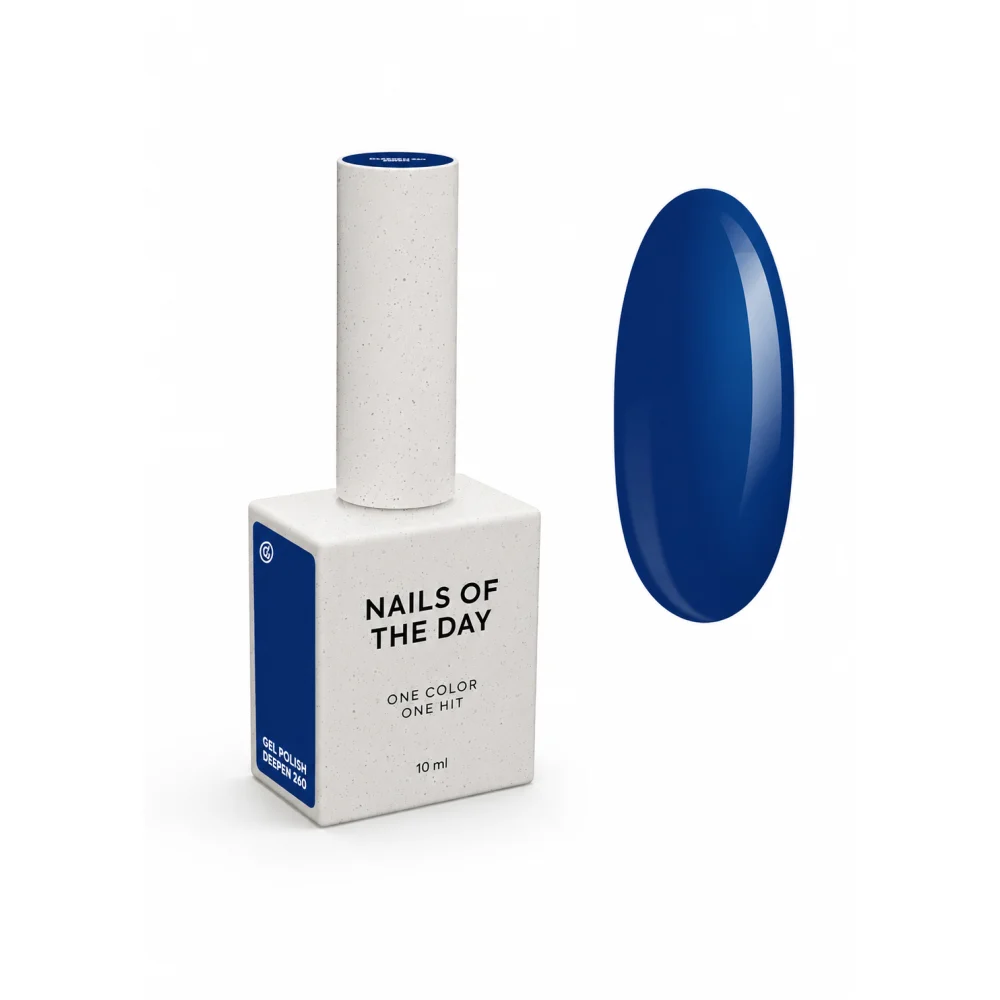Nails Of The Day Bloom Drop 260 Deepen Deep Blue Gel Polish, 10 ml