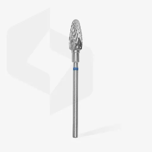 [FT90B060/14] STALEKS EXPERT Carbide nail drill bit corn blue, head diameter 6 mm, working part 14 mm