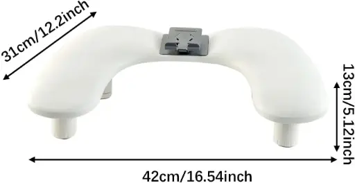 [ARMREST50] Cojín Reposamanos para Manicura con Soporte Ajustable para Teléfono, Soporte Portátil para Manos, Accesorio de Manicura, Cojín de Mesa Adecuado para S, Blanco