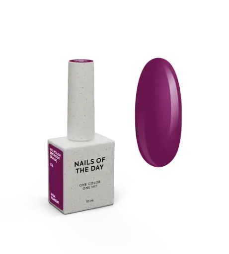 [4827851000005] NAILSOFTHEDAY Gel Polish Beetroot [Buriak] 376 – Beetroot Purple Gel Polish with One-Coat Coverage, 10 ml