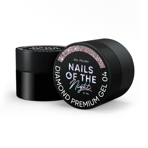 [4824343077200] Nails Of The Day Diamond Premium gel – gel polish 04 — pink-gold gel polish with fine metallic nail polish, 5 ml