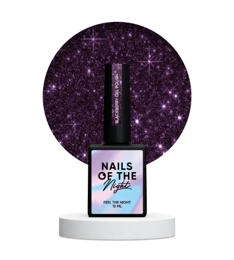 [4822457600680] Nails Of The Night Blackberry gel polish — purple reflective gel polish for nails, 10 ml