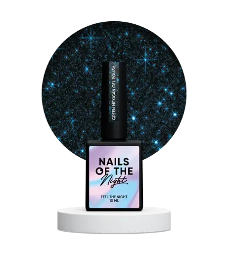 [4822457620688] Nails Of The Day Green Mexican gel polish — dark green reflective gel nail polish, 10 ml