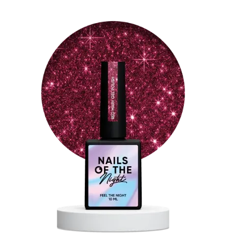 [4823447600680] Nails Of The Day Red Mary gel polish — red reflective gel polish for nails, 10 ml