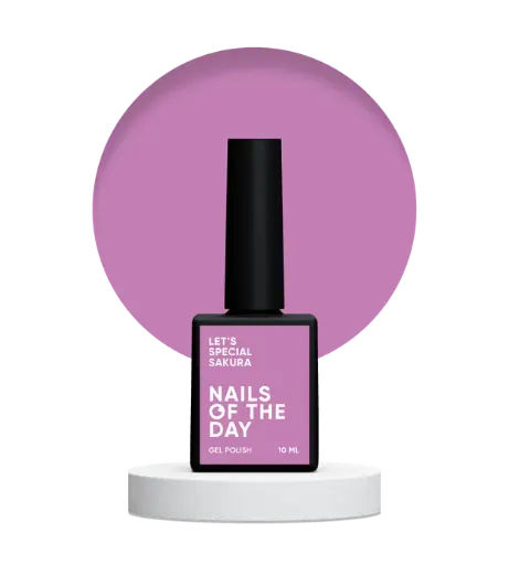 [4822670667613] Nails Of The Day Let's special Sakura - special purple pastel/pale purple gel nail polish in one coat, 10 ml