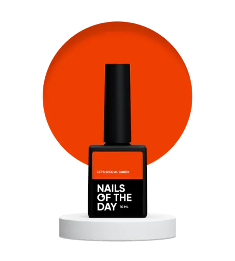 [4820414488609] Nails Of The Day Let's special Candy - a special bright saturated coral gel polish overlapping in one layer, 10 ml