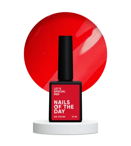 [4828131375301] Nails Of The Day Let's special Red — a special red gel polish overlapping in one layer, 10 ml