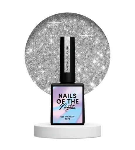 [4822386600683] Nails of ther Night Martini gel polish — silver reflective gel polish for nails, 10 ml