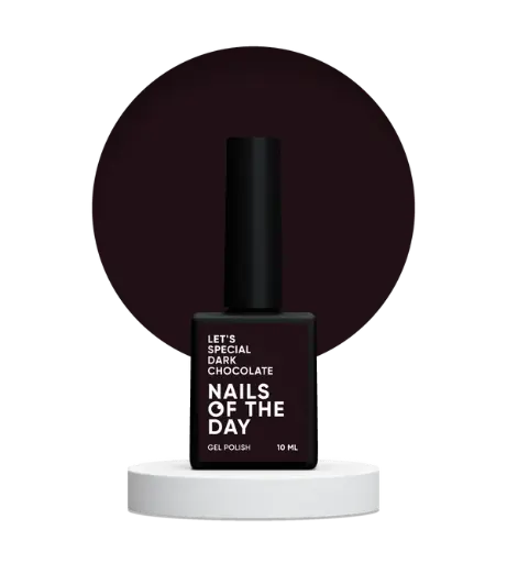 [4827450002684] Nails Of The Day Let's special Dark Chocolate - dark brown gel polish for nails covering one layer, 10 ml