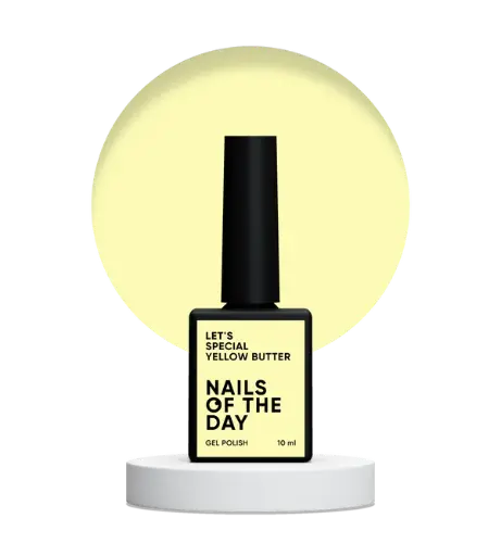 [4823560200002] Nails Of The Day Let's Special Yellow Butter - pastel yellow gel nail polish covering one layer, 10 ml