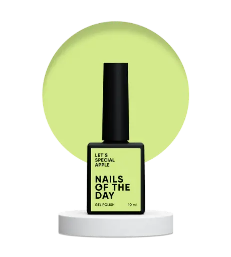 [4822068000008] Nails Of The Day Let's special Apple - lime pastel gel nail polish covering in one layer, 10 ml