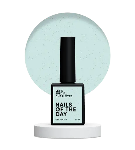 [4826438000759] Nails Of The Day Let's special Charlotte - mint blue with gold plating gel nail polish, 10 ml