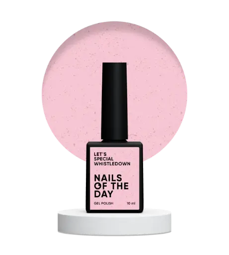 [4826438000735] Nails Of The Day Let's special Whistledown - pink with gold glitter gel nail polish, 10 ml