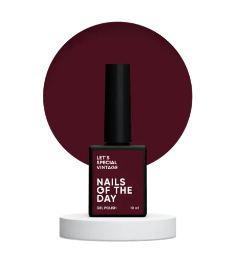 [4823560900001] Nails Of The Day Let's Special Vintage - classic burgundy single-layer gel nail polish, 10 ml