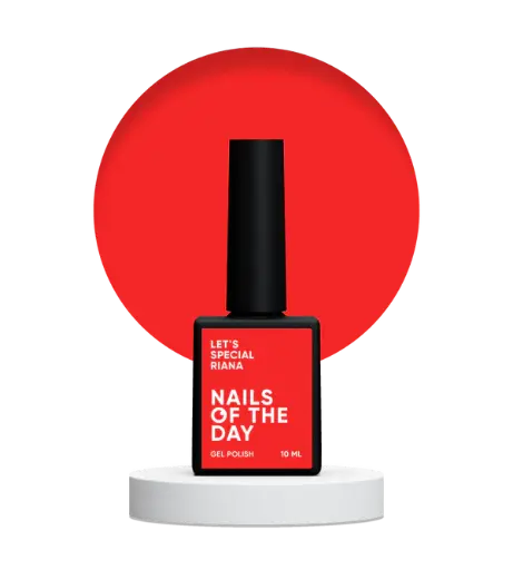 [4823326400004] Nails Of The Day Let's special Riana - bright crimson gel nail polish covering one layer, 10 ml